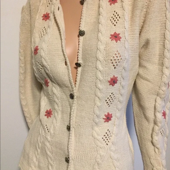 On hold for M 💎 Classy vintage 17.5”PTP Fair isle S light Aran Irish French Par… - Picture 4 of 15